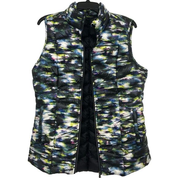 Tangerine Black Multi Color Duck Down Puffer Vest Large Outdoor Active - Picture 3 of 11